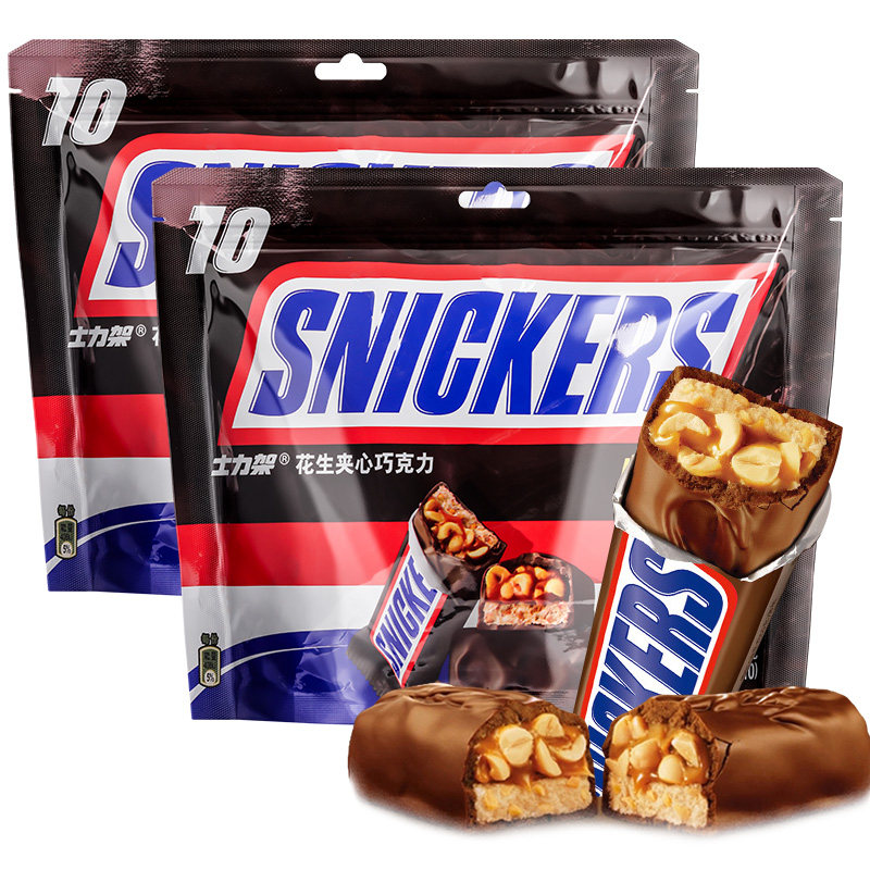 德芙士力架花生夹心巧克力1000g散装充饥糖果休闲零食批发包邮