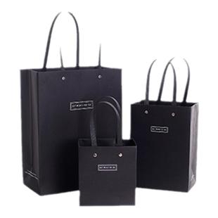 高级感礼物袋情人节黑色高档手提袋礼袋生日礼品袋大号包装袋纸袋