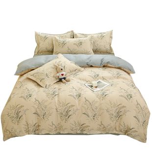 四件套床上用品磨毛印花三件套小清新被套床单学生宿舍单人三件套