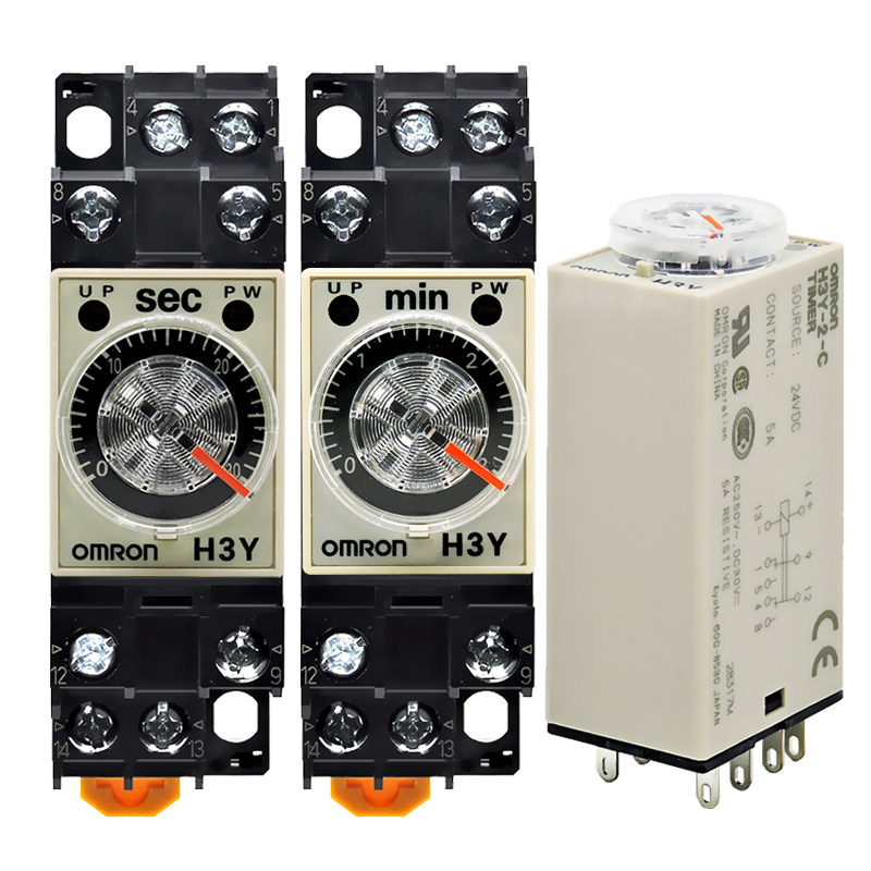 正品欧姆龙OMRON时间继电器H3Y-2-C一DC24V 220V 5秒 10 30S 60分
