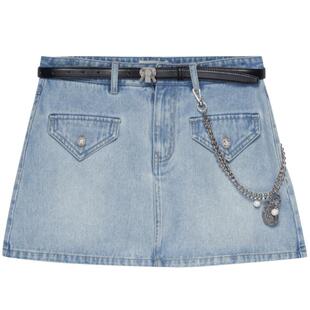 REVAN芮范设计师款甜酷风辣妹牛仔短裙RN71502143