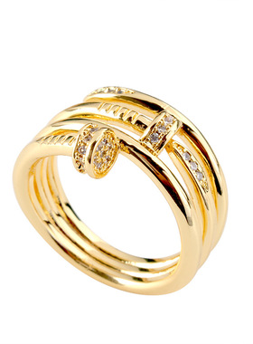 新款钛钢钉子手镯女不掉色开口手镯玫瑰金学生韩版简约送女友礼物