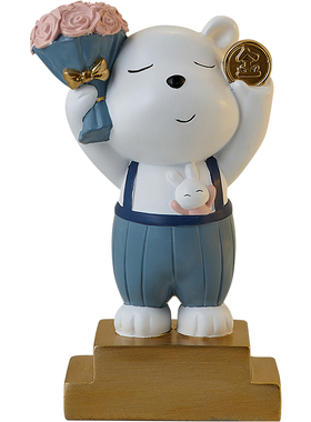 创意可爱马戏熊桌面装饰摆件