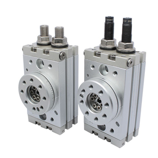 亚德客小型气动旋转摆台气缸HRQ2/3/7/10/20/30/50/100A手指180度