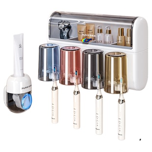 佳帮手牙刷架子置物架免打孔卫生间厕所挂墙式漱口杯电动牙刷套装