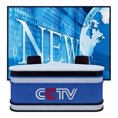 网红直播桌新闻播音演播桌现货