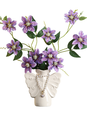 意式极简陶瓷蝴蝶花瓶玄关摆件客厅电视酒柜插花花器装饰品设计感