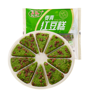 东泉麦青红豆糕350g麦苗汁糯米糕软糯传统糕点方便早餐麦芽松糕