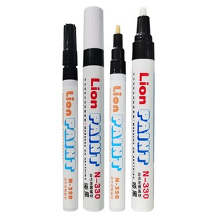 狮牌N330/N320油漆记号笔耐酒精耐高温防水速干不褪色哑黑消光笔