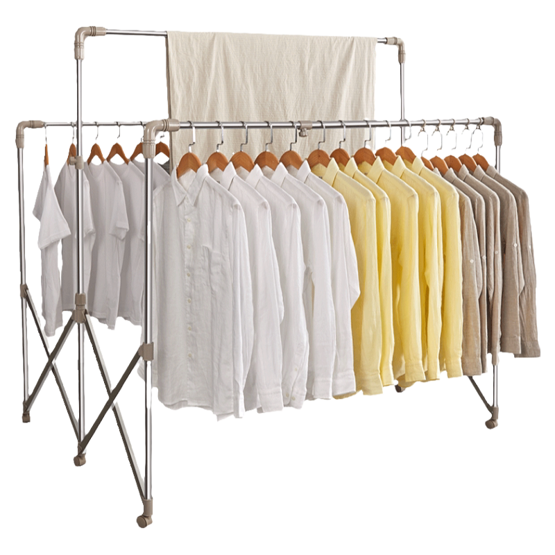 不锈钢折叠晾衣架室外晾衣服神器