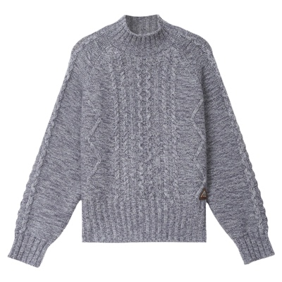 恒源祥女秋冬加厚半高领羊毛衫