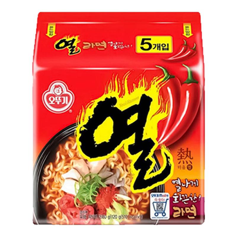 潘帅同款不倒翁韩国进口热拉面5冲泡方便面/拉面/面