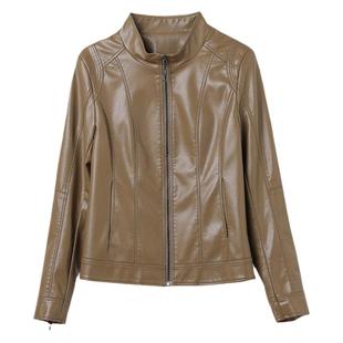 海宁真皮皮衣女短款2025春季新款绵羊皮外套女韩版显瘦立领皮夹克