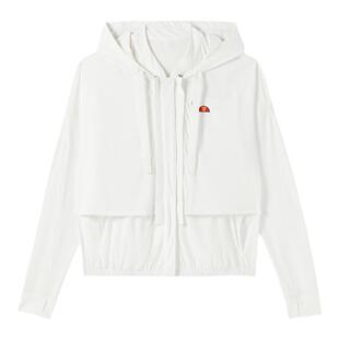 ellesse小贝壳春夏网球服轻量防晒户外跑步两件套连帽背心外套女