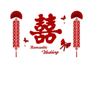 婚房布置套装男方女方卧室床头背景墙结婚装饰喜字拉花氛围感全套