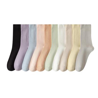 恒源祥女无骨抗菌中筒堆堆袜