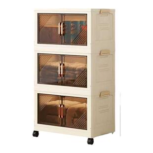 免安装折叠收纳柜大容量家用衣柜鞋子玩具零食储物箱特厚宽对开门