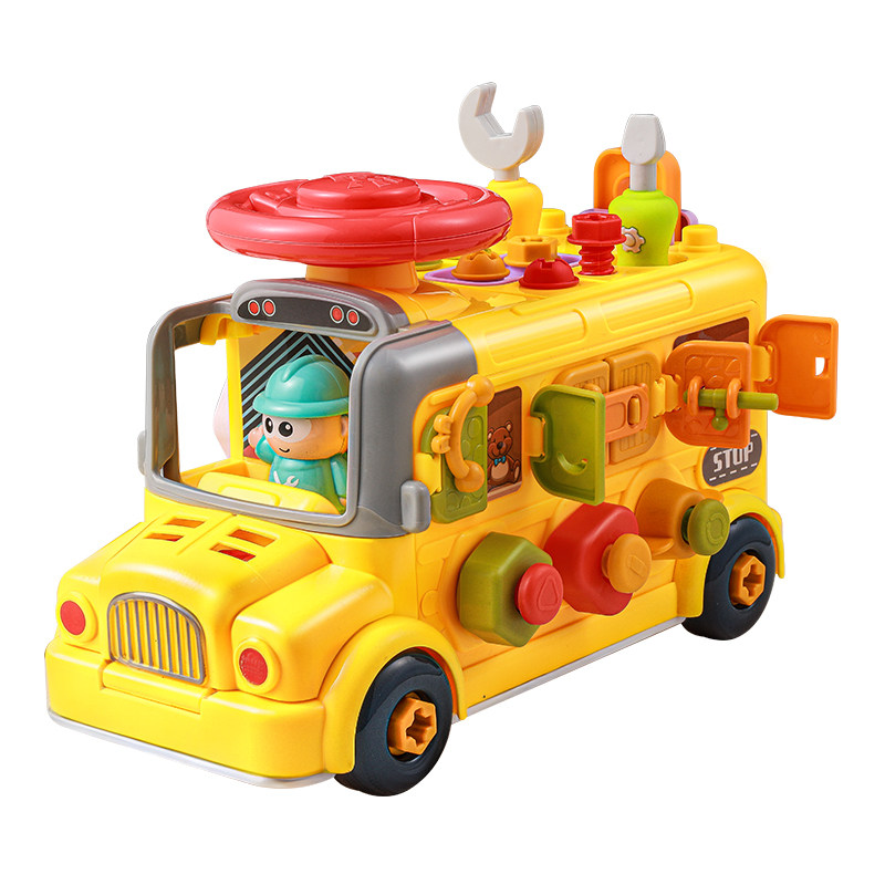 拧螺丝组装玩具儿童益智男孩动手拆装工程车1一2岁宝宝修理打螺丝