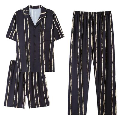 夏季大码冰丝三件套套装猫人