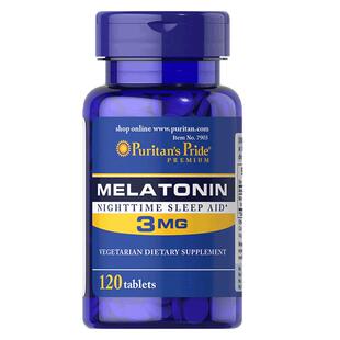 美国普丽普莱小蓝瓶褪黑素松果体素 颗粒小便携入睡快 3mg*120粒