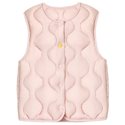 鸭鸭儿童轻薄羽绒马甲男女童2025冬季新款保暖中大童装冬装外套潮