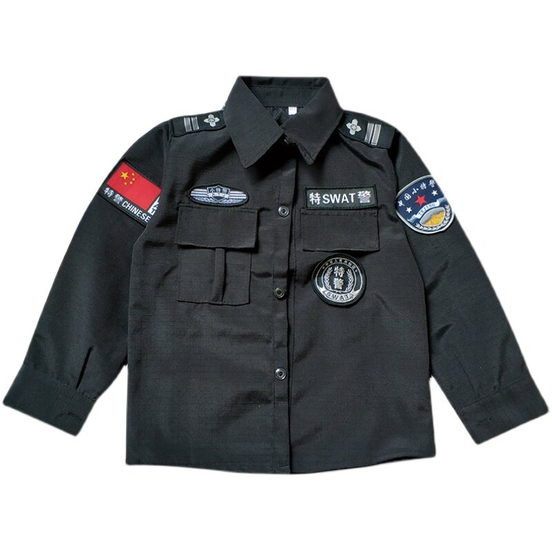 万圣节男孩小警服宝宝军装演出服