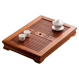小型实木茶盘小号茶台抽屉式家用简约储蓄水排水双用沥水功夫茶具