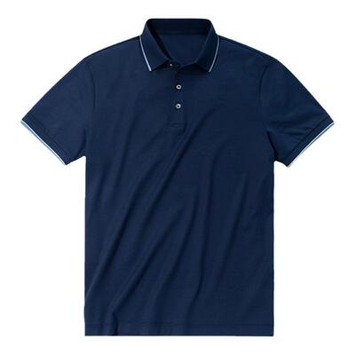 MrBu布先生撞色翻领凉感短袖夏季款简约商务中年装AT15028