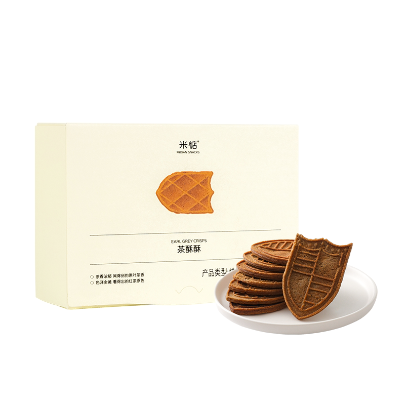 茶香四溢！米惦茶酥酥薄脆饼干醇香酥脆伯爵红茶味健康下午茶零食