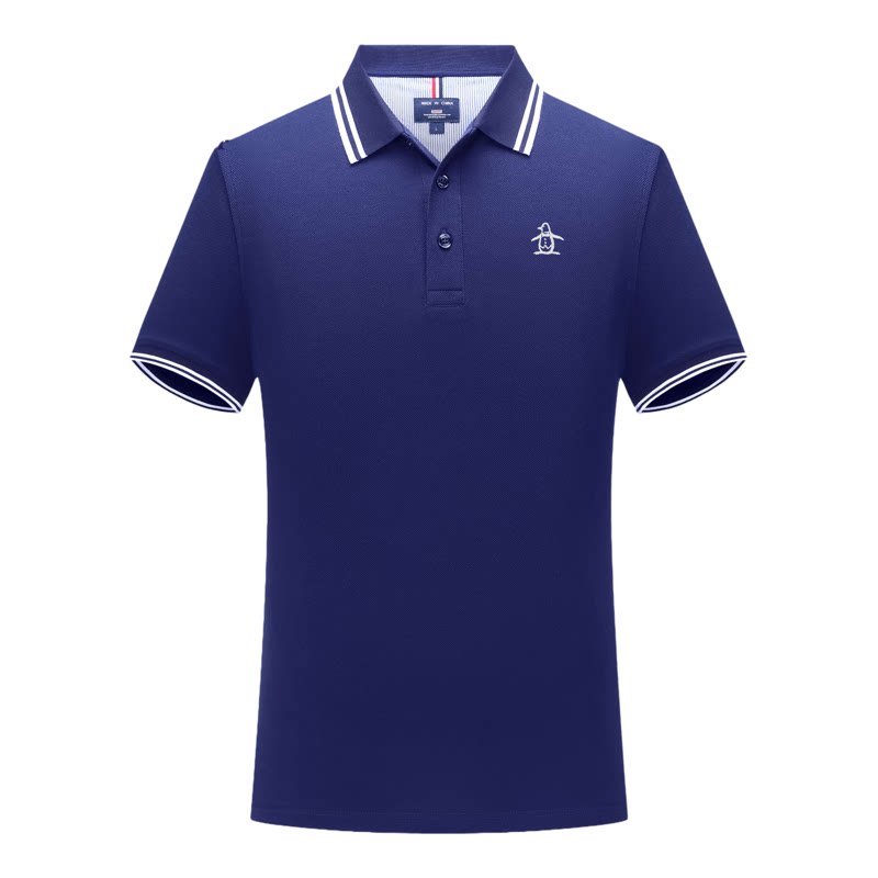 香港代购 MUNSINGWEAR/万星威高尔夫T恤男方领条纹polo衫贴肤柔软