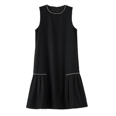 千寻宜含羊毛宽松大摆连衣裙