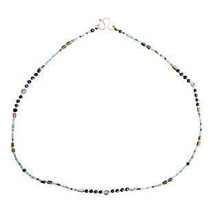 VIKIKO新品周雨彤同款项链天然青金石轻奢宝石小众锁骨链个性简约