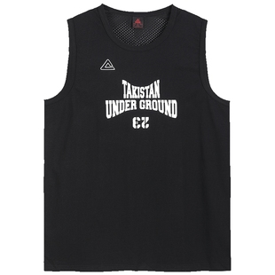 匹克篮球运动背心男士2022春夏新款字母印花无袖T恤透气训练上衣