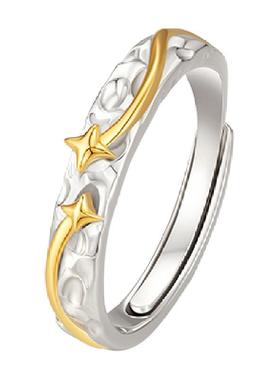 珍·尚银纯银男自律食指戒指