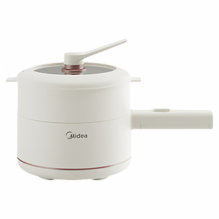 美的电煮锅宿舍学生家用小型煮面锅小电火锅多功能蒸煮一体蒸笼锅