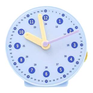 钟表模型教材同步小学数学教具12/24小时三针联动时钟学具小学生一二年级儿童学习认识时间钟面宝宝早教玩具