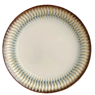 欧式浮雕西餐盘复古大盘子菜盘家用轻奢牛排意面商用陶瓷餐盘微瑕