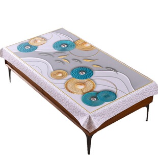 茶几桌布免洗防水防油防烫PVC家用茶几布台布防尘印花餐桌布盖布