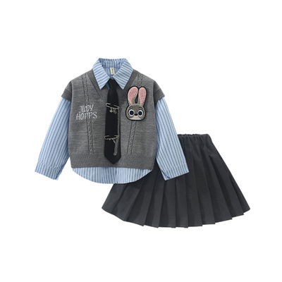 sesameclub兔子警官女童jk套装裙