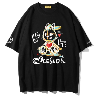 夏季短袖卡通兔子Mcessol休闲