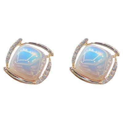 爆款四方来财珍珠耳环