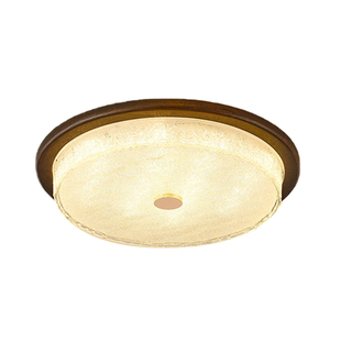 新中式卧室灯主卧2025新款阳台楼梯过道中古风房间照明吸顶灯圆灯