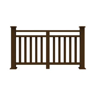 公园景区塑木护栏河道扶手木塑栏杆户外塑木栈道庭院防腐木围栏厂