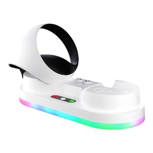 PSVR2游戏手柄炫彩充电座VR2手柄座充PS VR2简易双座充带显示灯