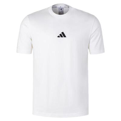 阿迪达斯男装新款舒适纯棉运动短袖上衣透气休闲圆领T恤衫JY8561