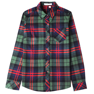 加绒格子衬衫女长袖加厚棉衣2026新款冬季女士衬衣显瘦妈妈上衣潮