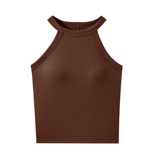 bra带胸垫挂脖子文胸一体式外穿内搭打底2025春夏新款背心吊带女