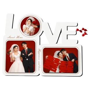 情侣相框摆台冲洗照片高级感婚纱照定制打印相片做成水晶相册摆件