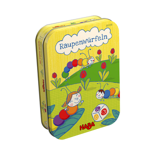 德国HABA儿童桌游彩虹毛毛虫301318颜色接龙游戏2-4人玩具3-5岁