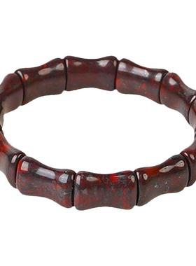 火星陨石竹节手串保真太空宝石个性礼物气质百搭简约正品天然手工